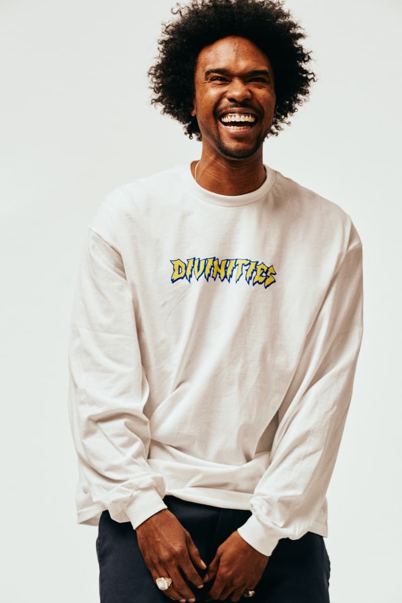 DIVINITIES Winter 2019 Lookbook Collection Info T-shirts Hoodies Long Sleeves Rings Pullovers Sterling Silver Rings Ocean's Thirteen Darkwing Duck Deltron 3030 Bill Evan 'Waltz for Debby'