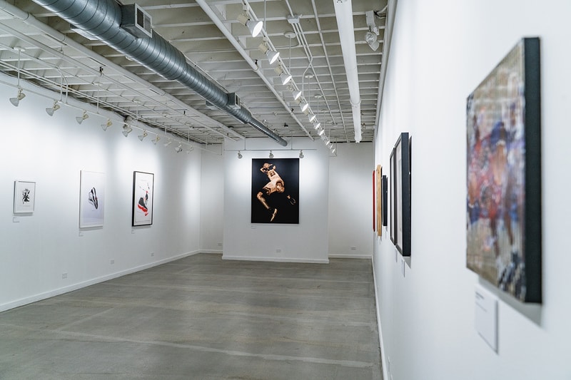Easy Otabor Anthony Gallery Michael Jordan Show exhibition air jordan 11 bred retro release limited edition merch opening party installation chicago contemporary mixed media