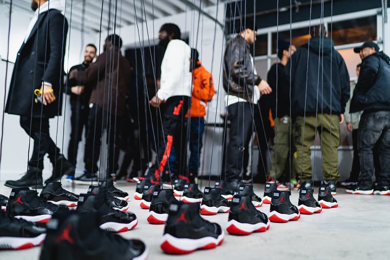 Easy Otabor Anthony Gallery Michael Jordan Show exhibition air jordan 11 bred retro release limited edition merch opening party installation chicago contemporary mixed media