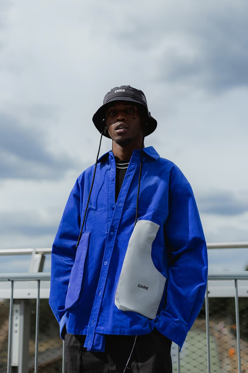 EJDER "A NAIL THAT STICKS OUT GETS HAMMERED" Collection Lookbook First Ever Release Cut-and-Sew Imagery Kojey Radical Video London Based Streetwear Imprint Retailer