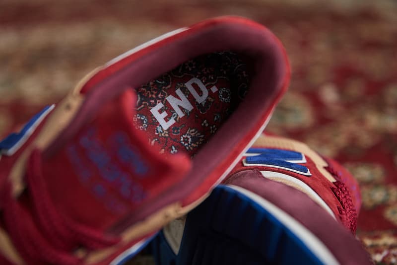 END. Clothing x New Balance M997 "Persian Rug" First Look Editorial Photo Shoot Footwear Sneaker Dad Shoe Colorful Embroidery Limited Edition Collaboration How to Cop Purchase Sign Up Suede Leather Mesh USA 