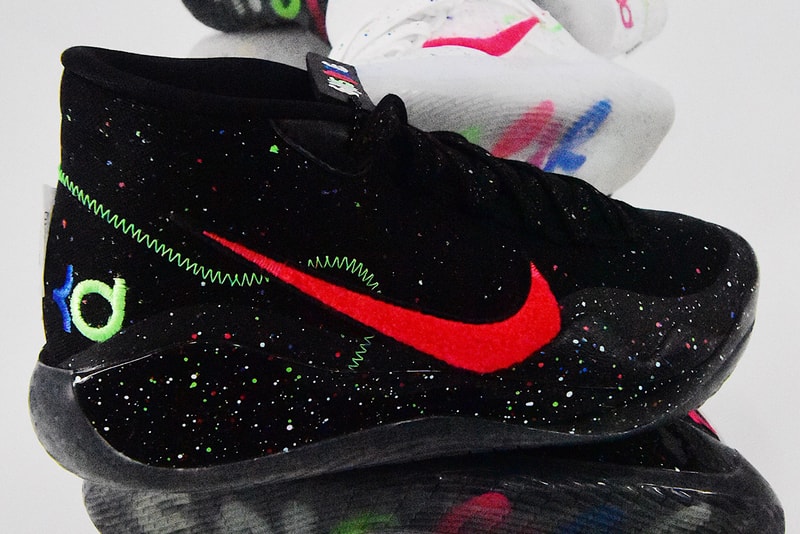 enspire nike kd 12 white black red blue green speckled kevin durant devonte young friends release date info photos price