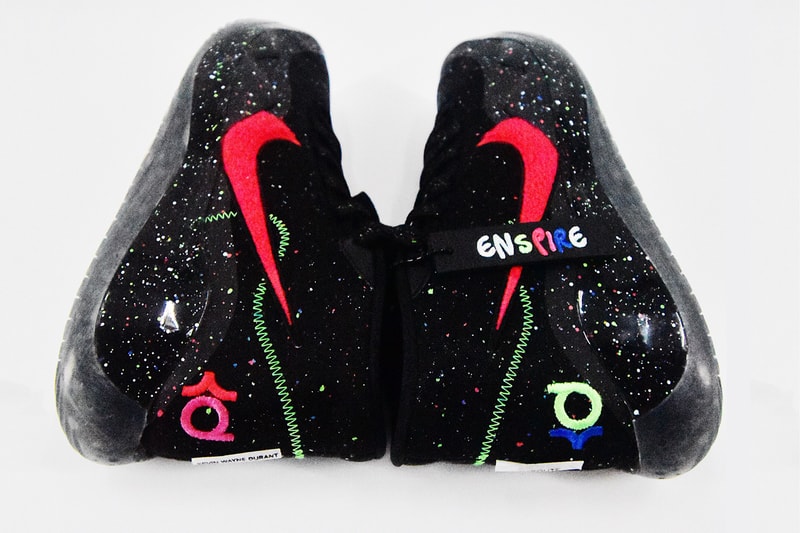 enspire nike kd 12 white black red blue green speckled kevin durant devonte young friends release date info photos price