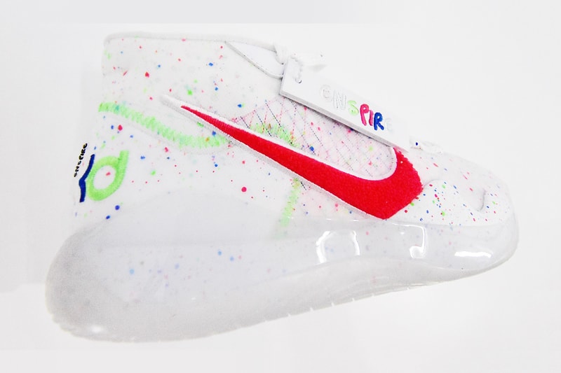 enspire nike kd 12 white black red blue green speckled kevin durant devonte young friends release date info photos price