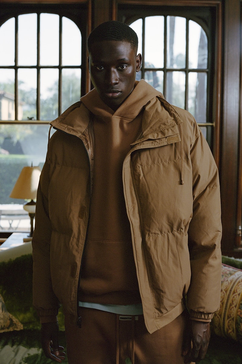Fear of God ESSENTIALS Holiday 2019 Collection Jerry Lorenzo Basics Line SSENSE Stockist Where to Cop Buy Winter Clothing Sneakers House Shoes Outerwear Loungewear Cozy Season