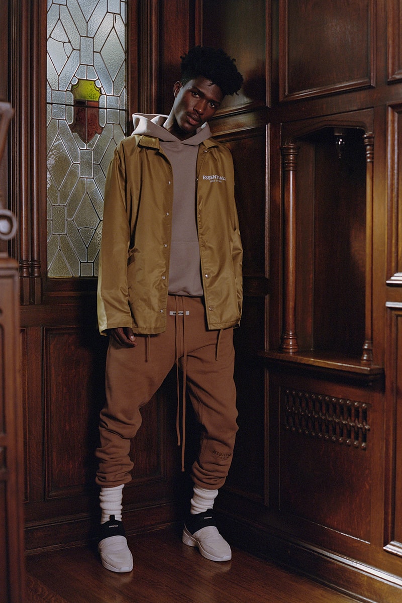 Fear of God ESSENTIALS Holiday 2019 Collection Jerry Lorenzo Basics Line SSENSE Stockist Where to Cop Buy Winter Clothing Sneakers House Shoes Outerwear Loungewear Cozy Season