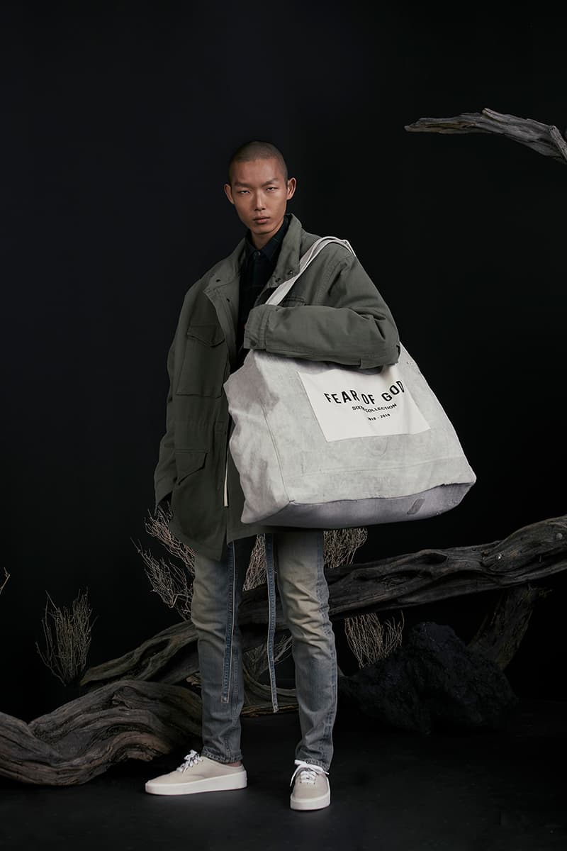 Fear of God Holiday 2019 Collection Lookbook Jerry Lorenzo Utilitarian Military Influences Winter Garments Coats Jackets Outerwear Oversized Tote Bag Accessories FOG