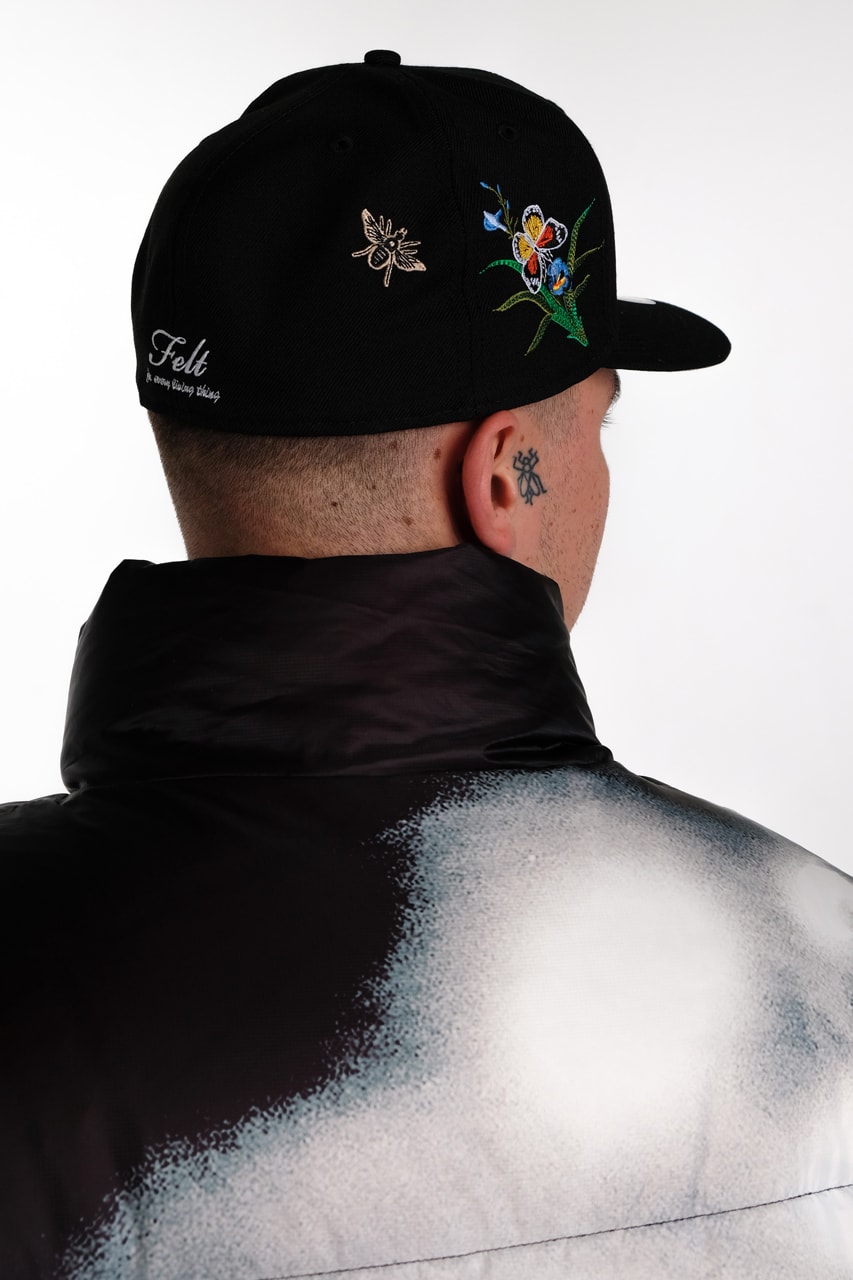FELT Fall/Winter 2019 Lookbook Collection Info Hoodies Down Puffer Jackets Long sleeves T-shirts New Era 59FIFTY Butterfly Embroidery Sphinx "M.E.G" 