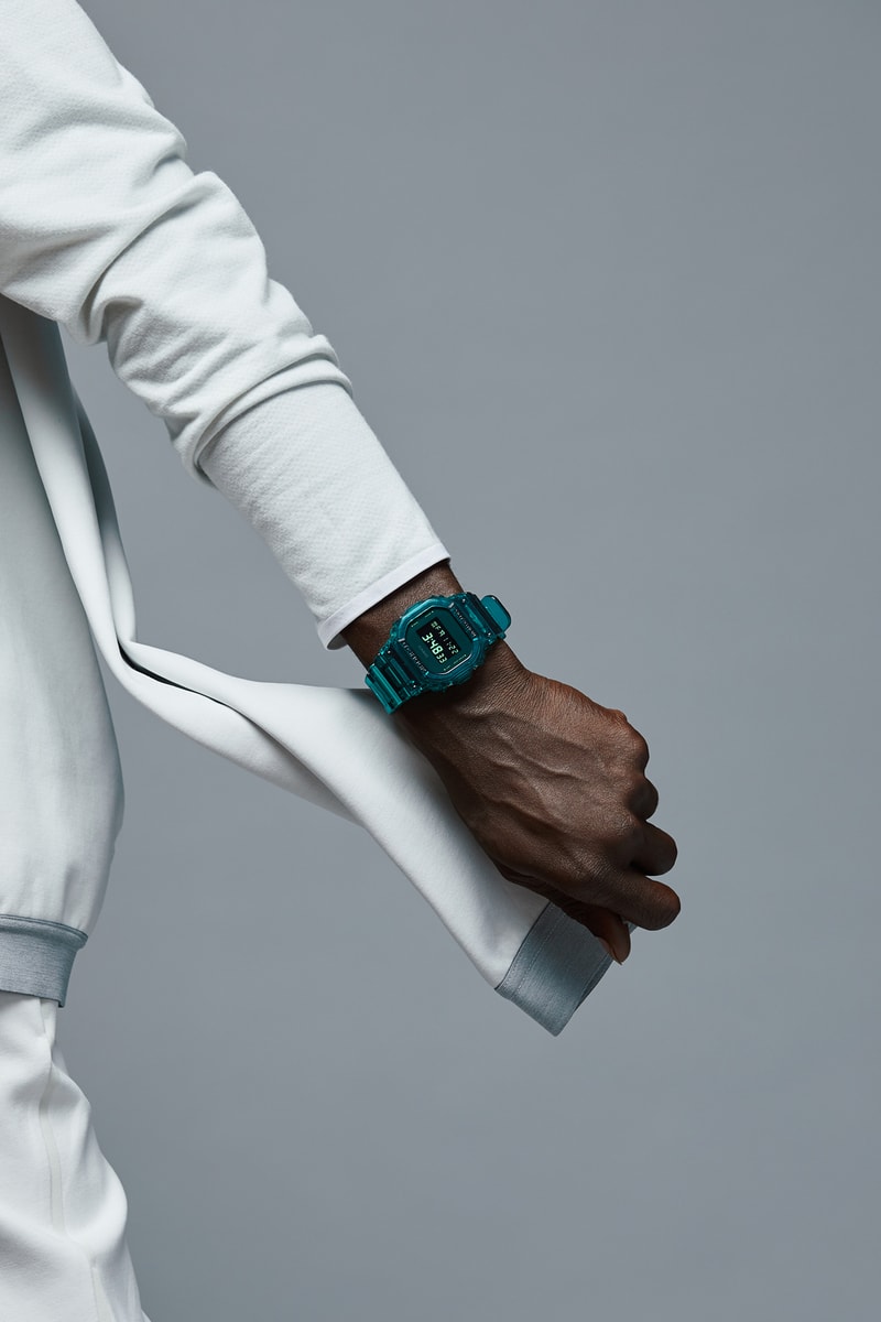 g shock skeleton green