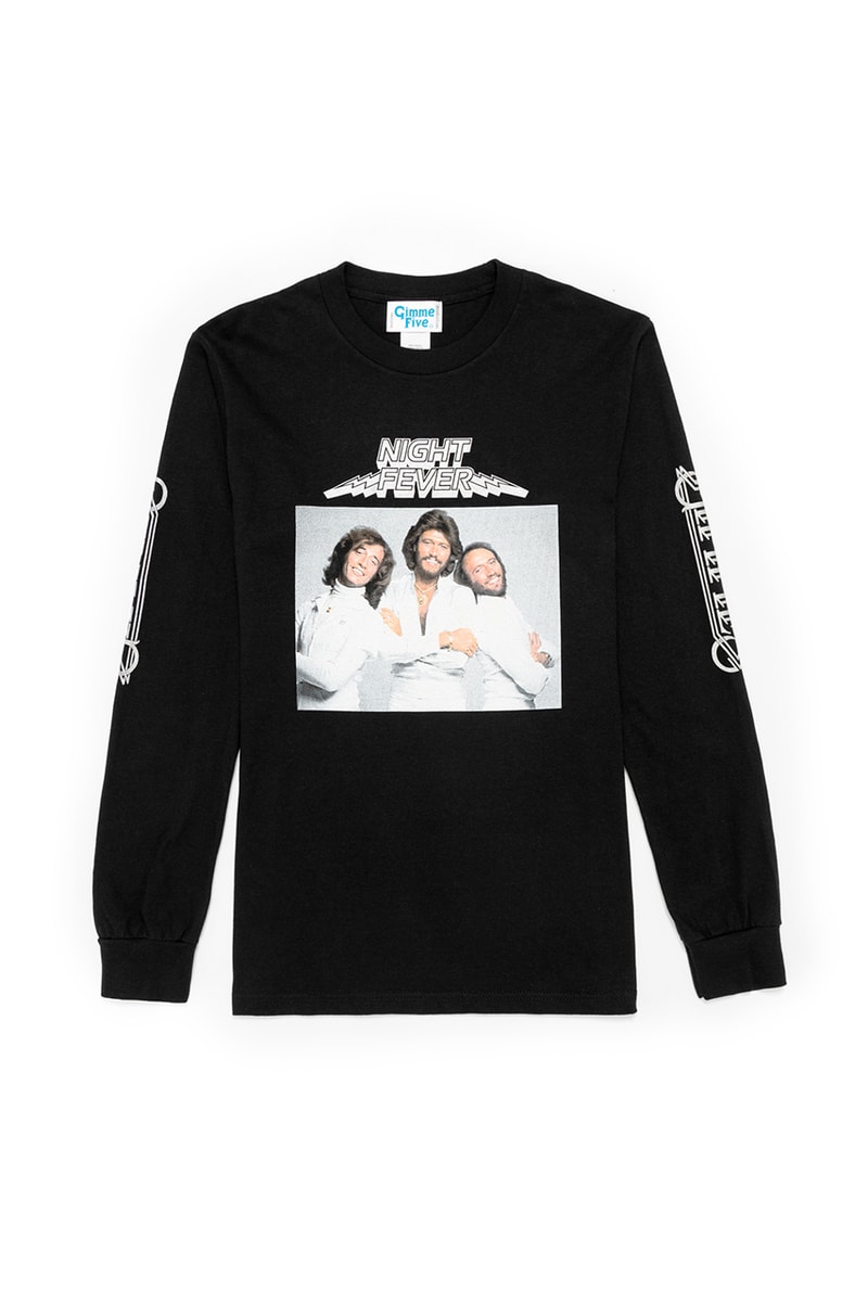 Gimme Five 5 Disco Collection Launch Bee Gees 'Saturday Night Fever' Guilty V3 Barry Gibb Barbara Stresiand Sesame Street Fever "Stayin' Alive" T-Shirts Long Sleeves Graphics Michael Kopelman London Streetwear '90s