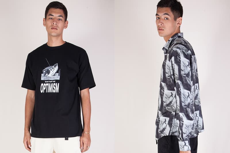 Grind London "Testing Waters" FW19 Part 2 Lookbook "Still Waters Are Wet" "Space Race" Graphic Heavy Collection Fall Winter 2019 Rayon Shirts Heavyweight T-Shirts Trousers Corduroy Twill Jacket