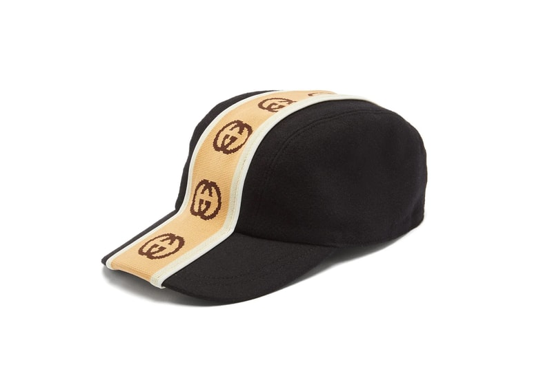 Gucci Intarsia "GG" Stripe Houndstooth Bucket Hat MATCHESFASHION GG Felt Wool Alessandro Michele