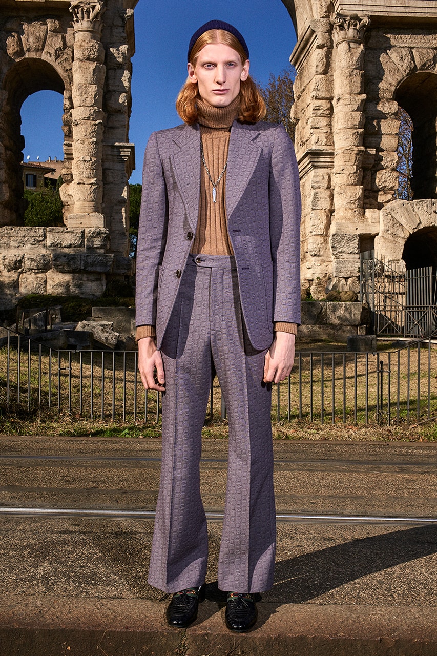 Gucci Pre-Fall 2020 Lookbook Alessandro Michele Bruce Gilden Photographed Roma Italy Collection Closer Look Menswear Tailoring Sportswear GG