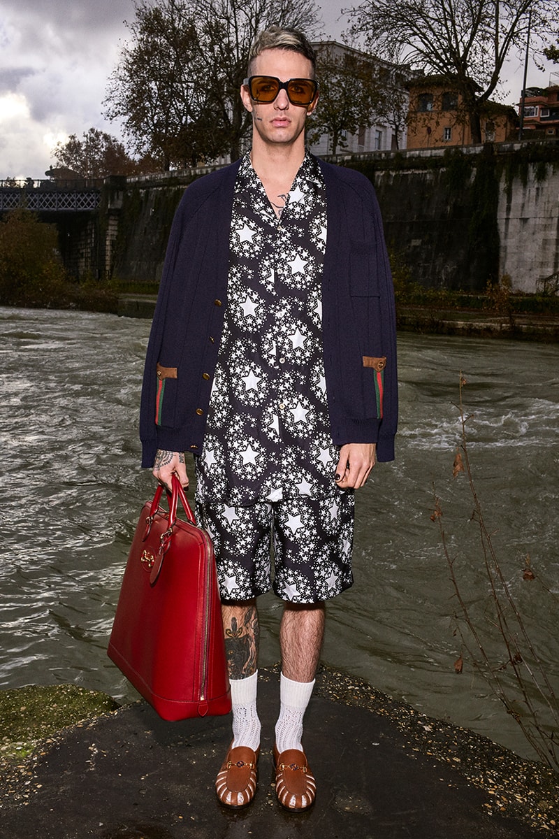 Gucci Pre-Fall 2020 Lookbook Alessandro Michele Bruce Gilden Photographed Roma Italy Collection Closer Look Menswear Tailoring Sportswear GG