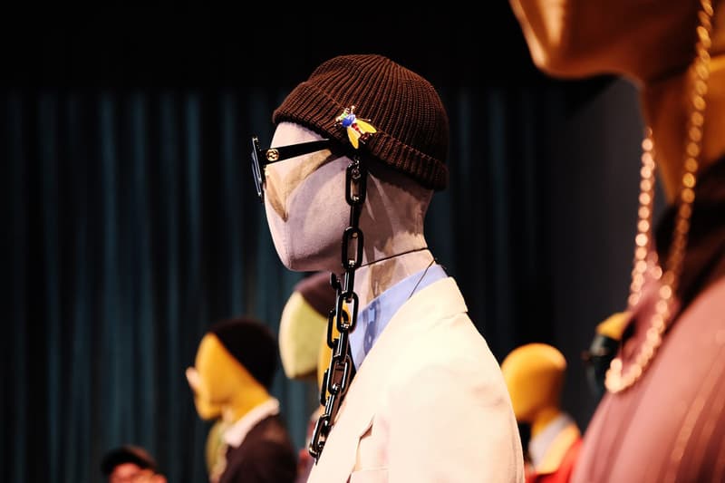 Gucci Spring/Summer 2020 Collection Preview ss20 first look sneaker clothing menswear accessories chain link necklace glasses hat jacket alessandro michele