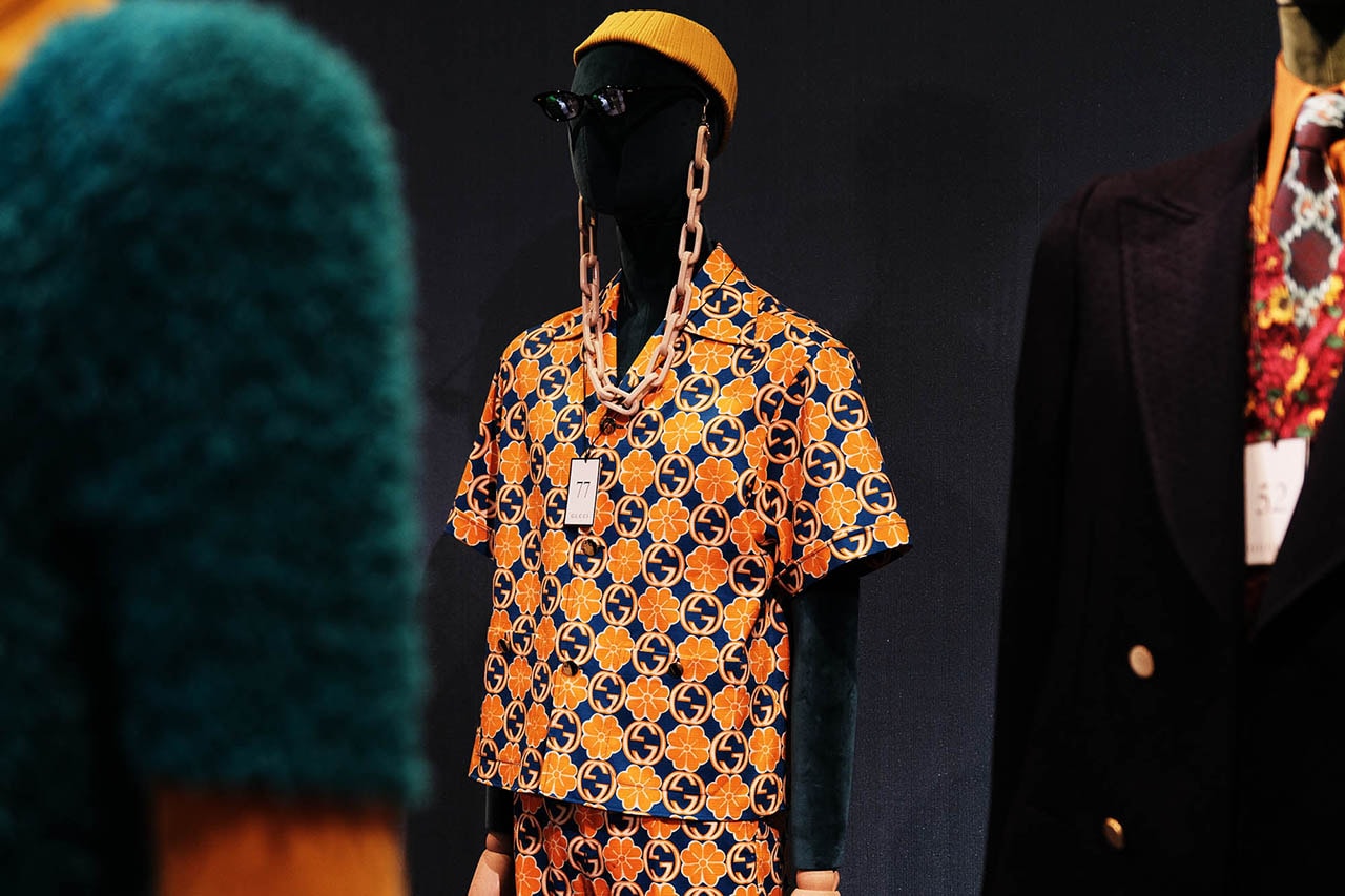 Gucci Spring/Summer 2020 Collection Preview ss20 first look sneaker clothing menswear accessories chain link necklace glasses hat jacket alessandro michele