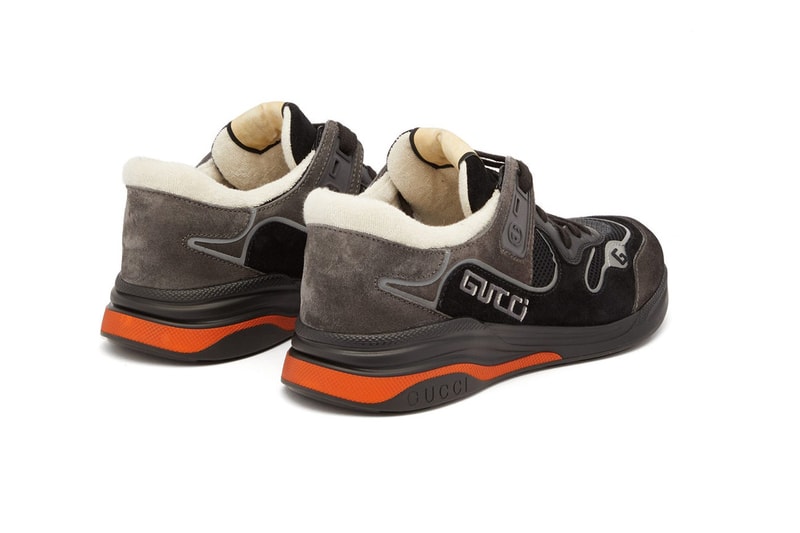 Gucci UltraPace Distressed Suede "Black/Grey" Release Information Sneaker Drop Alessandro Michele Vintage Aesthetic Interlocking GG Emblem Italy 