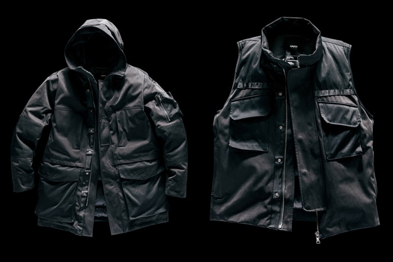 HAVEN Artillery Parka Ballistic Vest insulated down fall winter 2019 collection komatsu hokkaido japanese polartec 700 fill outerwear jackets nylon twill ykk excella zipper mil spec