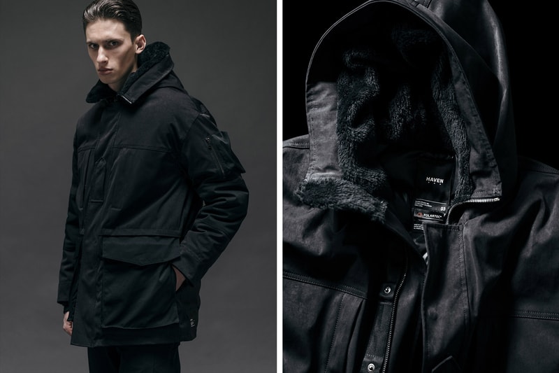 HAVEN Artillery Parka Ballistic Vest insulated down fall winter 2019 collection komatsu hokkaido japanese polartec 700 fill outerwear jackets nylon twill ykk excella zipper mil spec