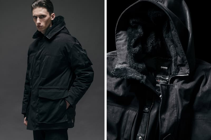 HAVEN Artillery Parka Ballistic Vest insulated down fall winter 2019 collection komatsu hokkaido japanese polartec 700 fill outerwear jackets nylon twill ykk excella zipper mil spec