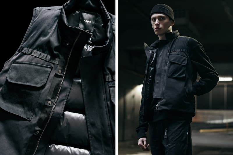 HAVEN Artillery Parka Ballistic Vest insulated down fall winter 2019 collection komatsu hokkaido japanese polartec 700 fill outerwear jackets nylon twill ykk excella zipper mil spec