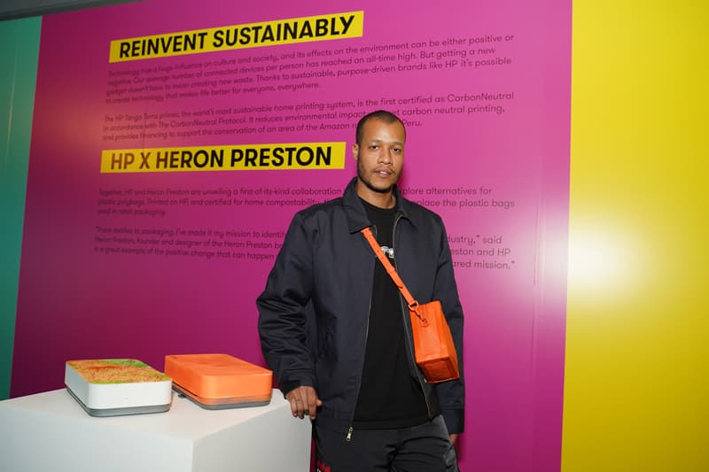 lonely whale heron preston miami art week basel hp sustainability lonely whale printer recylced