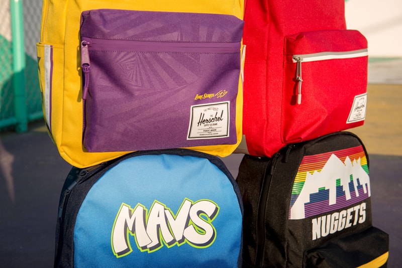 Herschel Supply x NBA City Edition Holiday 2019 vibrant colorways screen-printed team logo backpacks hip-packs 30 NBA teams