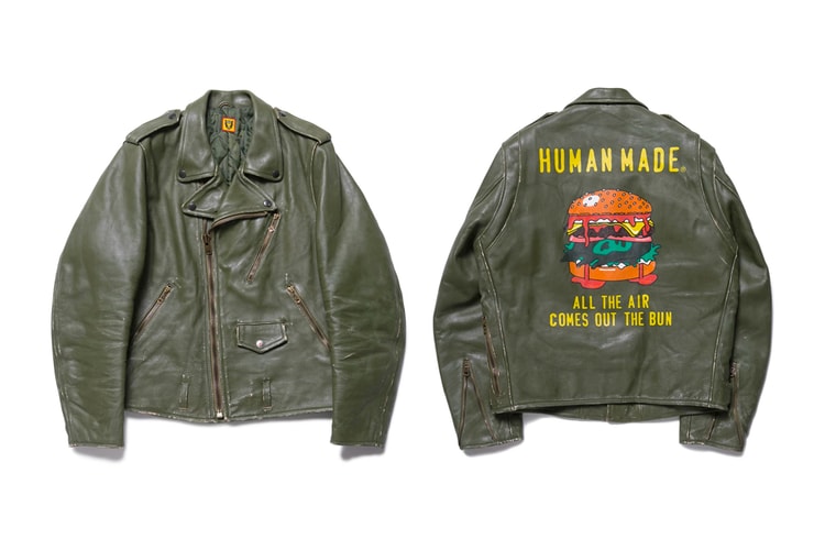 HUMAN MADE Crafts High Oz. Leather Biker Jacket for FW19