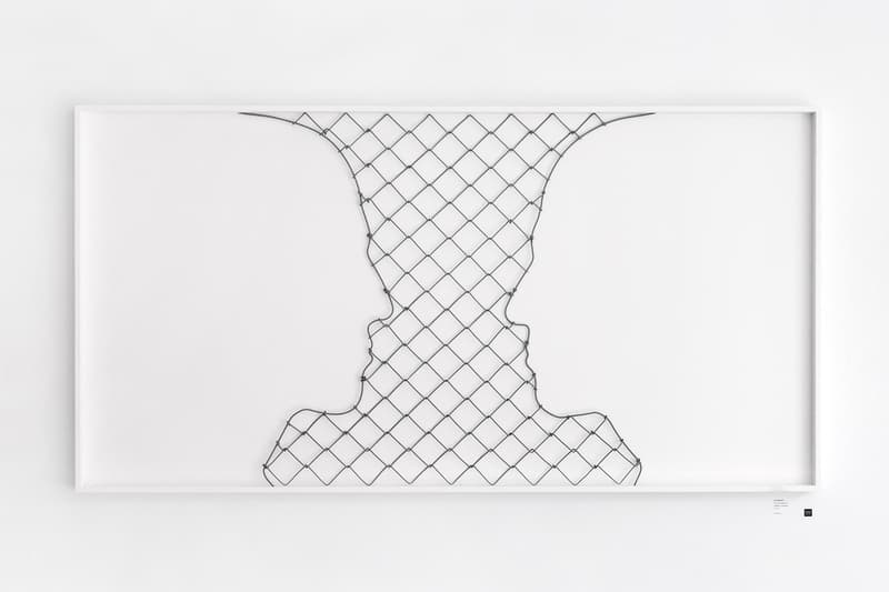 Icy and Sot "Social Motion" Galerie C.O.A Exhibit Paintings Cut Steel Motion Figures Fence Chain Link