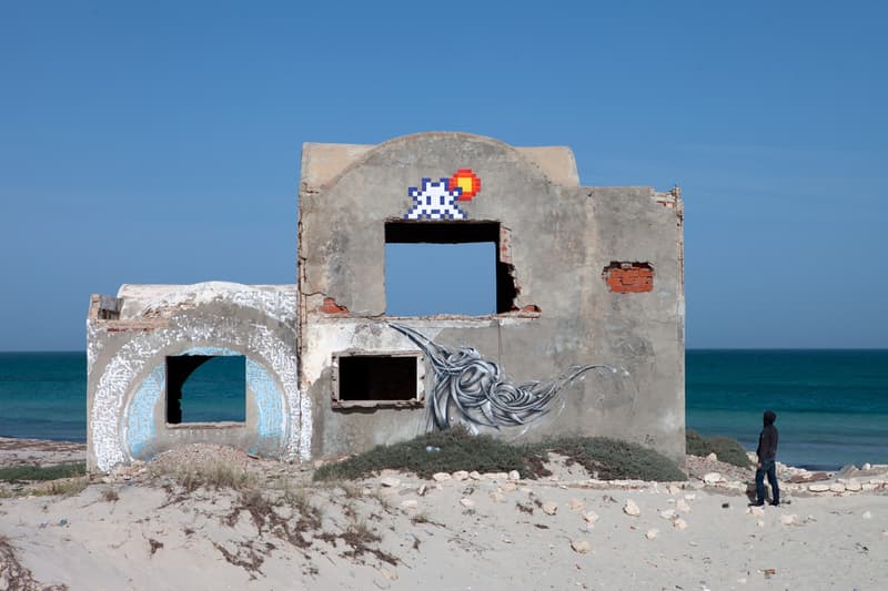 invader djerba street art project star wars mosaic tile graffiti installations