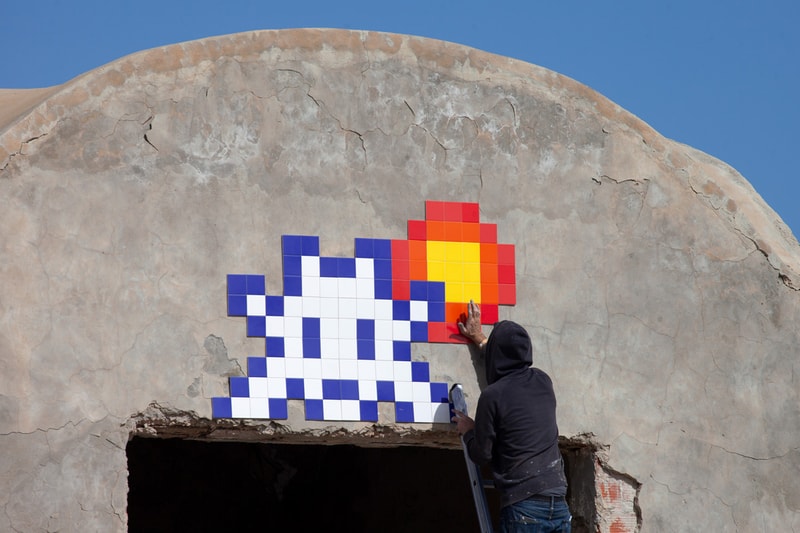 invader djerba street art project star wars mosaic tile graffiti installations 