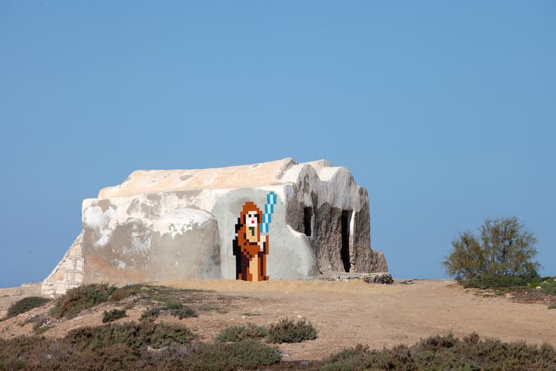 invader djerba street art project star wars mosaic tile graffiti installations