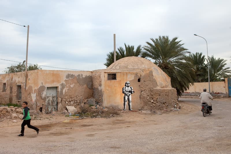 invader djerba street art project star wars mosaic tile graffiti installations