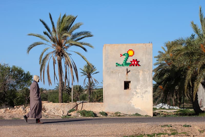 invader djerba street art project star wars mosaic tile graffiti installations 