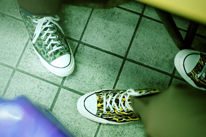 invincible wacko maria converse chuck taylor 70 high low camo cheetah leopard brown yellow black green release date info photos price 167497C egret 167498C olive december 14