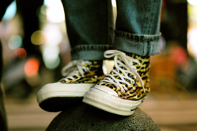 invincible wacko maria converse chuck taylor 70 high low camo cheetah leopard brown yellow black green release date info photos price 167497C egret 167498C olive december 14