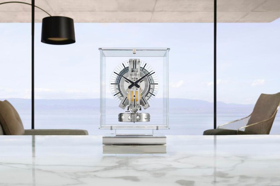 Jaeger-LeCoultre Transparent Atmos Clock Info Jean-Léon Reutter clocks home 