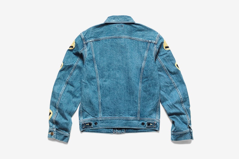KAPITAL 14oz Denim Smile Embroidery Westerner Jacket jean indigo yellow brass buttons japanese classic retro vintage trucker americana Fall Winter 2019 Collection layers elongated