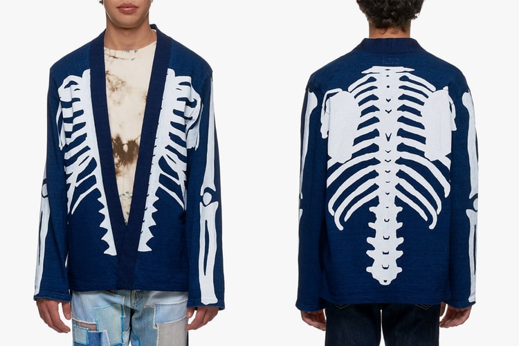 KAPITAL Unveils Indigo Skeleton Cardigan for FW19
