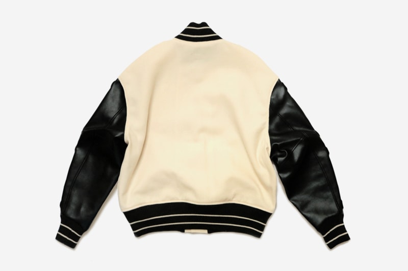 KAPITAL 40s Wool I FIVE Varsity Jacket outerwear kiro hirata collegiate vintage retro patch K harp embroidery patch wool leather boxy cupra nylon university college bones school team