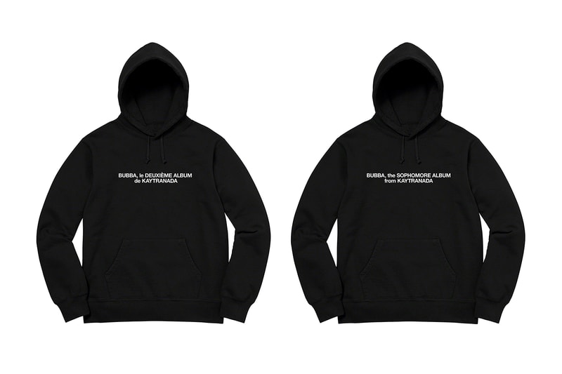 KAYTRANADA 'Bubba' Album Merchandise Liam MacRae Faysal Matin french canadian producer 99.9% sophomore lp electronic hip-hop t-shirts hooded sweatshirts black white 