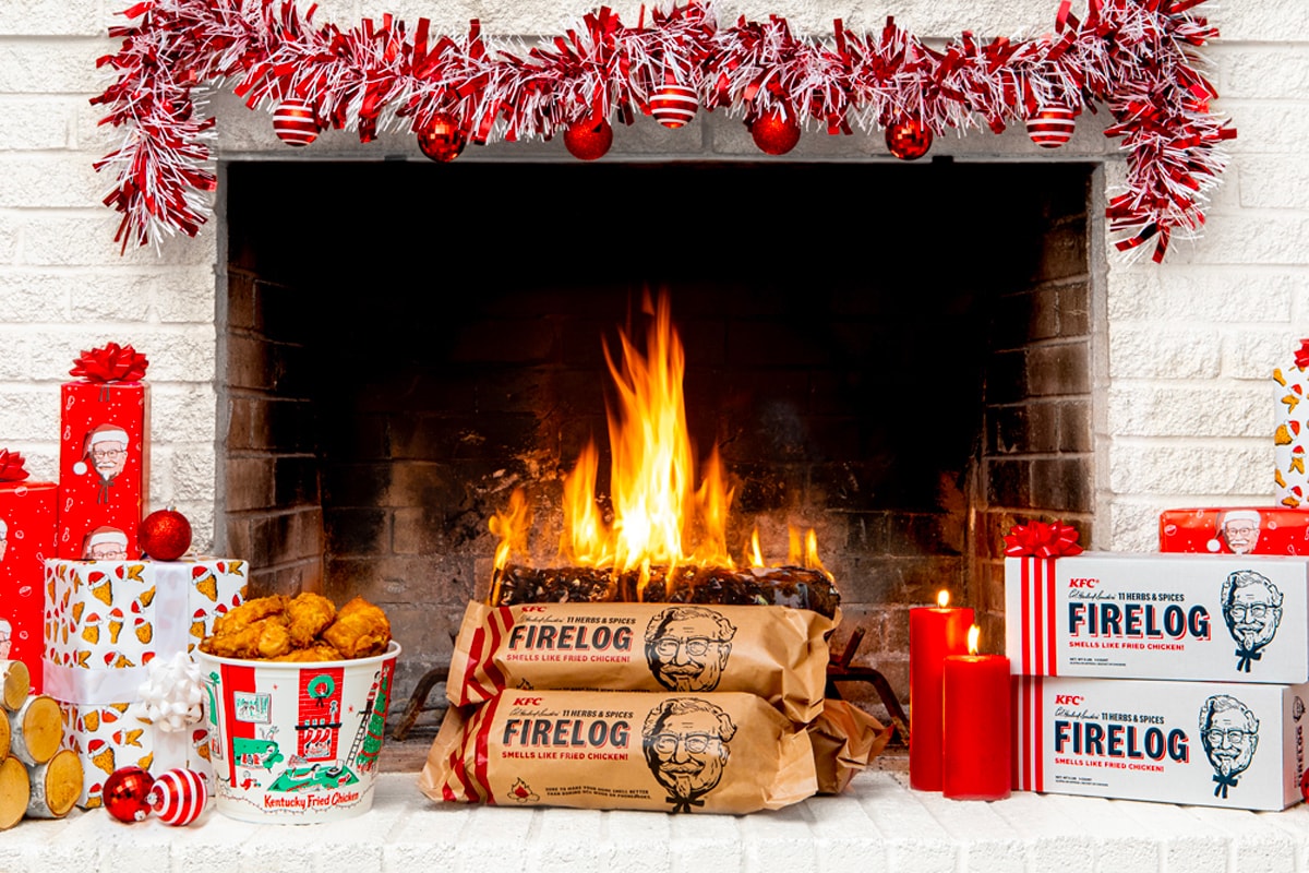 KFC 11 Herbs & Spices Firelogs Re-Release Enviro-Log Walmart Info Date Buy Holiday Christmas Fried Chicken Yulelog