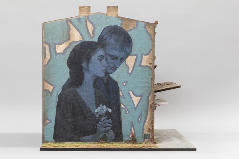 KIRK Gallery "Up the Wall" Exhibition Joshua Smith Etam Cru Sainer Bezt Miniature Building Mural Lodz Poland