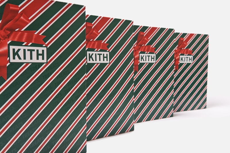 KITH Treats Holiday 2019 Collection Release Hoodies Santa Reindeer Present White Gray Black Gift Box Red Green Brown 