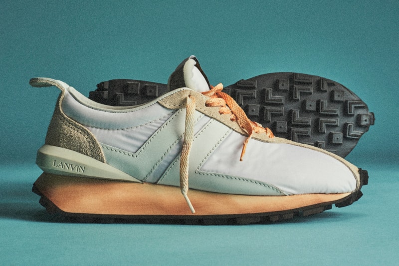 lanvin bumper sneaker aged 1970s green release date info photos price colorways spring summer 2020 menswear shoes Bruno Sialelli luxury