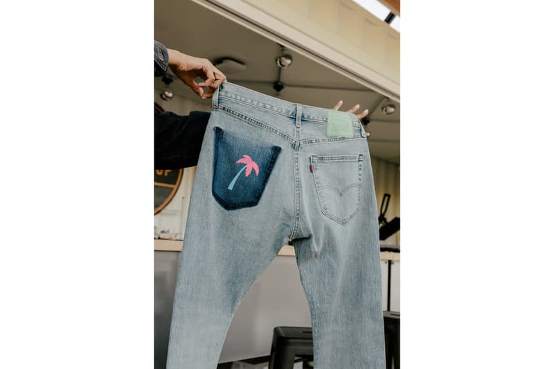 Levi's Haus Miami Pop-Up Customization Space Info Art Basel 2019 Design Studio with Future Finish Tailor Shop Jeans futura gianni lee shepard fairey collaboration