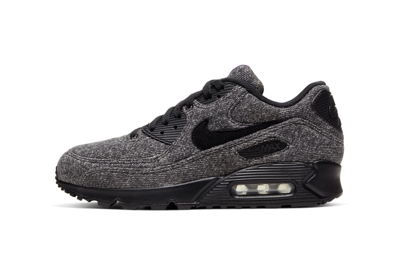 loopwheeler nike sportswear air max 90 black grey purple pink sweatshirt CQ7854 001 release date info photos price japan december 14 2019 collaboration