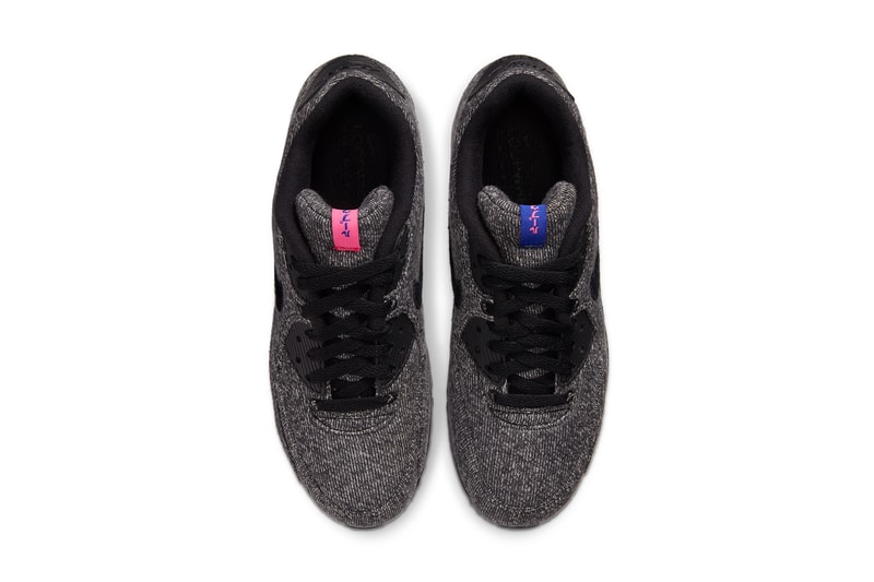 loopwheeler nike sportswear air max 90 black grey purple pink sweatshirt CQ7854 001 release date info photos price japan december 14 2019 collaboration