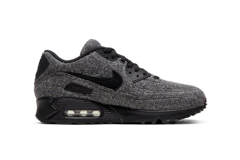 loopwheeler nike sportswear air max 90 black grey purple pink sweatshirt CQ7854 001 release date info photos price japan december 14 2019 collaboration