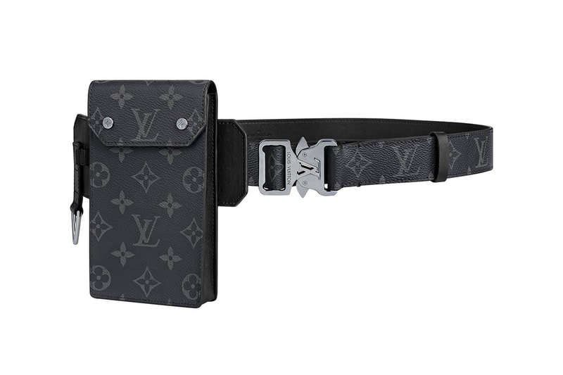 Louis Vuitton Virgil Abloh Designed Belt Collection Release Monogram Eclipse canvas buckle Pouch info Buy